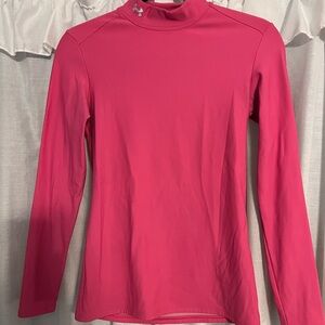 Pink Under Armour crew neck top size Medium